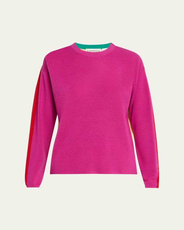 Julienne Colorblock Merino Wool Sweat